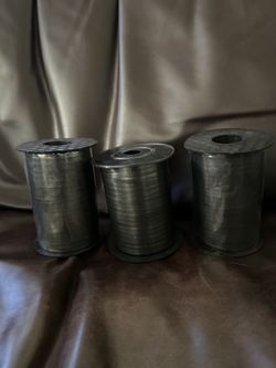New Bundle of Black Curling Ribbon Spools