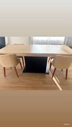 Dining table and chairs