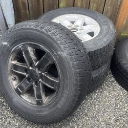 Free tires for Chevy GMC. Still holding air 6 holes