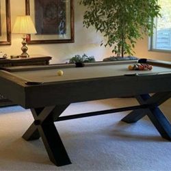 New 7' Black Exodus Pool Table 