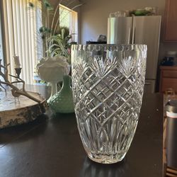 Beautiful Large Heavy Crystal Vases (2)