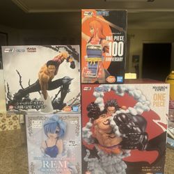 One Piece / Re Zero Anime Figures 