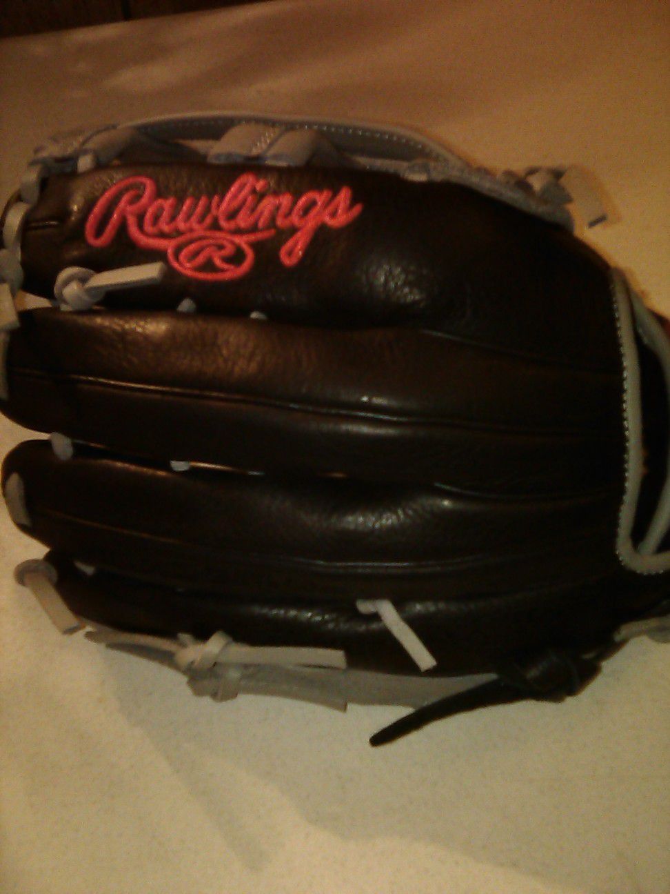 Silver and Black Baseball Glove