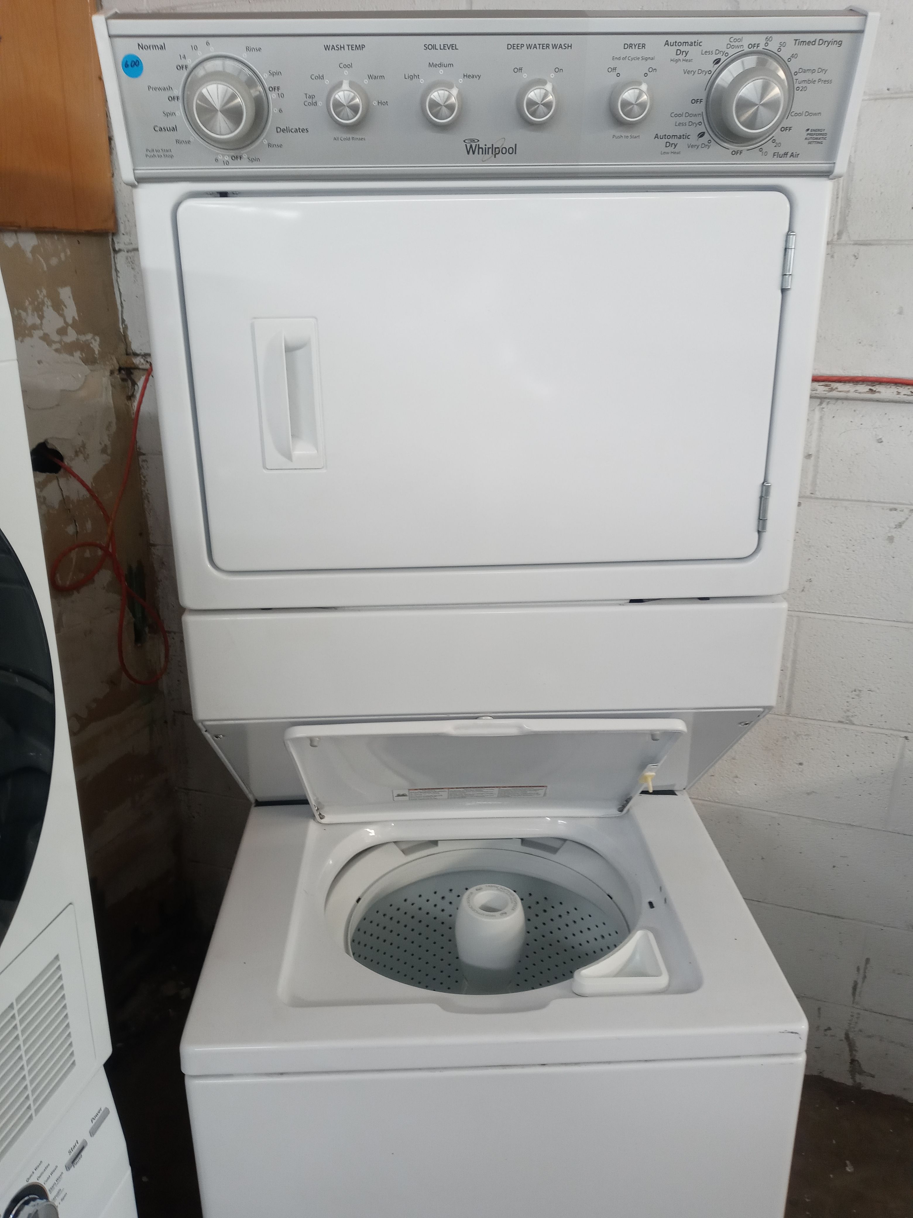 Whirlpool 27" unitized washer and dryer stack - Free delivery