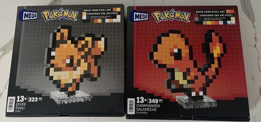 Mega Pokémon Pixel Art Building Sets – Eevee & Charmander