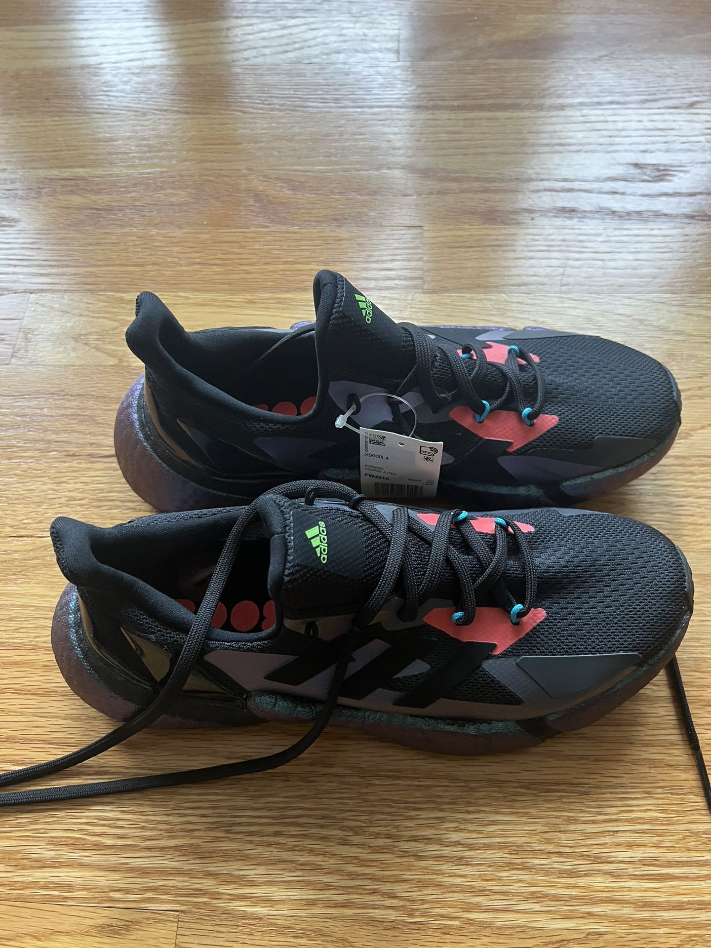 New Adidas X9000L4 [FW4910] Men Women Running Shoes Black/purple size 8