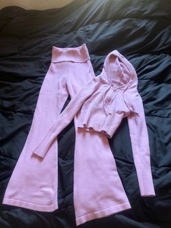 Pink Knit Two-Piece Matching Set