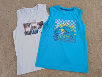 2 Boys Size M (8) Graphic Tank Tops~Old Navy, All In Motion~New~Price Includes Both Tanks