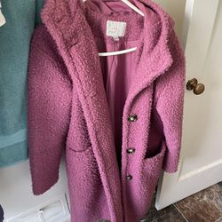 Pink Fuzzy Long Coat
