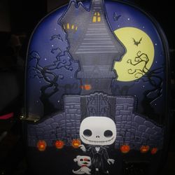 FUNKO POP! Loungefly Jack Skellington Glow Mini Backpack and Wallet