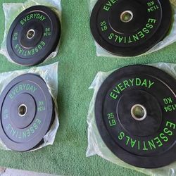 Bumper Plates Pack 100lb (25s) new