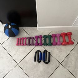 Workout weights 1-5lbs 8lbs 10lb Ball