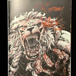 INVINCIBLE BATTLE BEAST #1-2x SIGNED BY RYAN OTTLEY & TODD BEATS BLOODY SPOT FOIL 