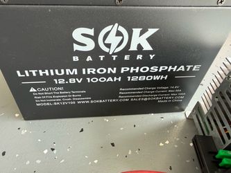 SOK 12.8V 100Ah LiFePO4 Battery SK12V100
