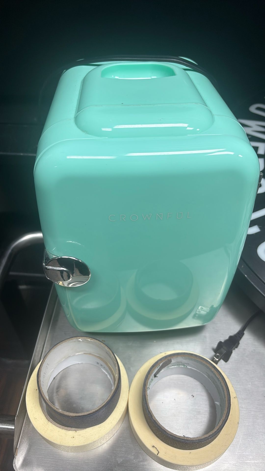 Blue mini fridge Perfect condition