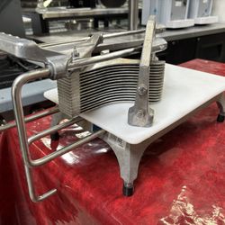 Vegetable Slicer Cutter Commercial Lincoln Table Top Push Pull Manual Sharp Blades Tomato 