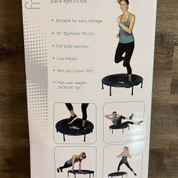 Foldable Fitness Trampoline. Manual Is in English and Spanish