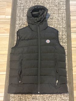 Moncler Black Puffer Vest with Hood