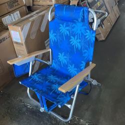 Backpack Beach Chairs for Adults Capacity 300 LBS Low 5 Position Beach Chair with Pouch Straps Folding Lightweight Reclining Aluminum Wide Lay Flat Si