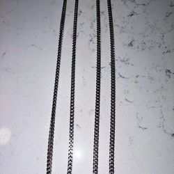Brand new 14k white gold chains