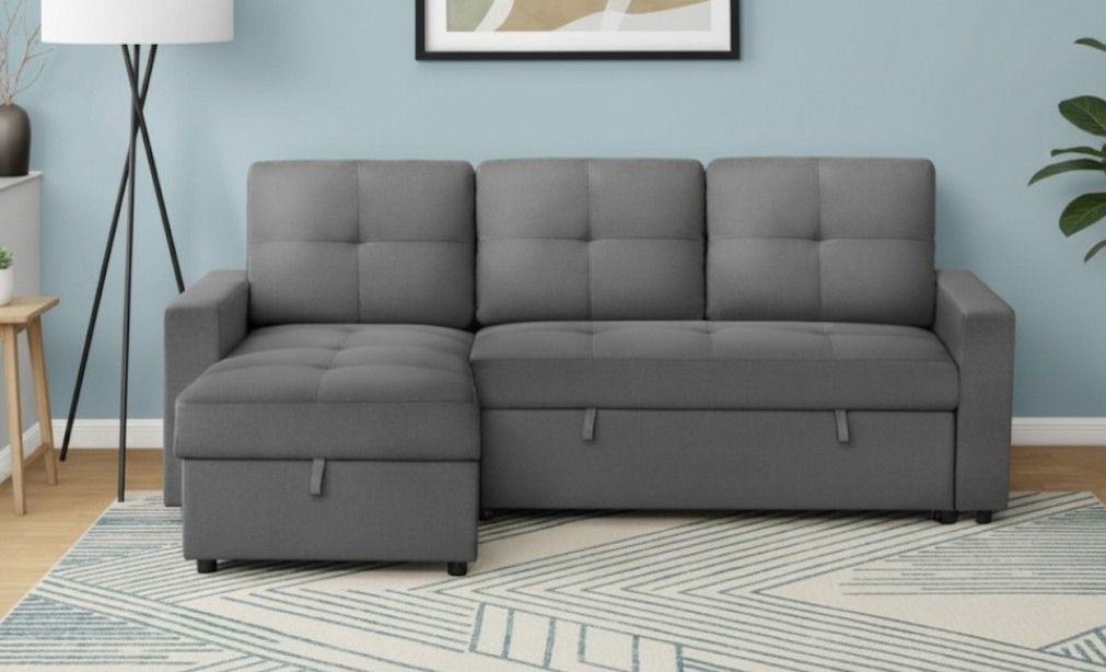 New SOFA SLEEPER Sectional L SHAPED with FULL Size Bed 