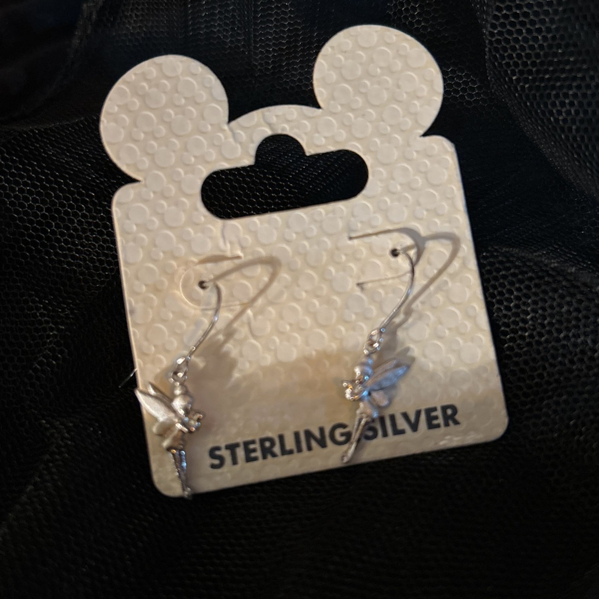 .925 Sterling Silver Tinkerbell Earrings