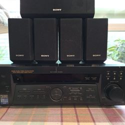 Vintage Sony STR-K840P Receiver & Surround Sound System. 