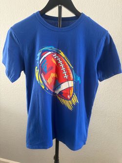 Blue Football Graphic T-Shirt
