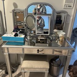 Glass Makeup desk