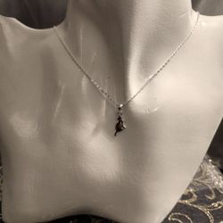 925 Sterling Silver Kitten/Cat Charm Necklace