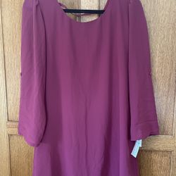 Women’s Burgundy Dress. New. Large 