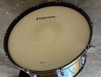 Vintage Ludwig 14x26 Marching Bass Drum – 1970s Blue/Olive Badge – 3-Ply Wood