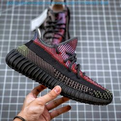 Adidas YEEZY BOOST 350 V2 FW5190 Black and Red Splicing Sports Shoes