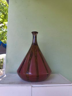 Extra Large wide brown vase