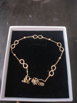 New 14k solid gold anklet
