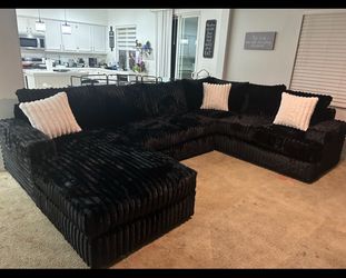 Brand new customizable comfy corduroy sectional set