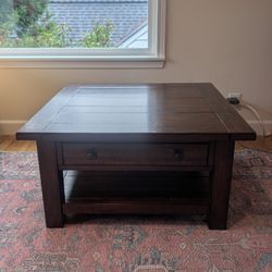 Benchwright Square Coffee Table (Rustic Mahogany, 36")