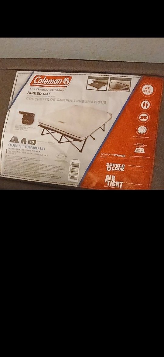AIR BED COT QUEEN SIZE NEW 60$ NEW
