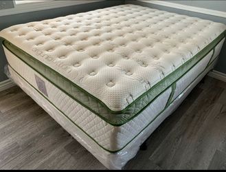 King Organic Elite Hybrid Cool Gel Memory Foam Pillow Top 14inch Mattress