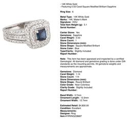 Diamond And Sapphire Ring