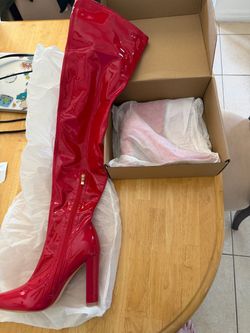 Tall boots  Red.