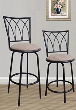 Set of 2 Scroll Back Barstools - 1540