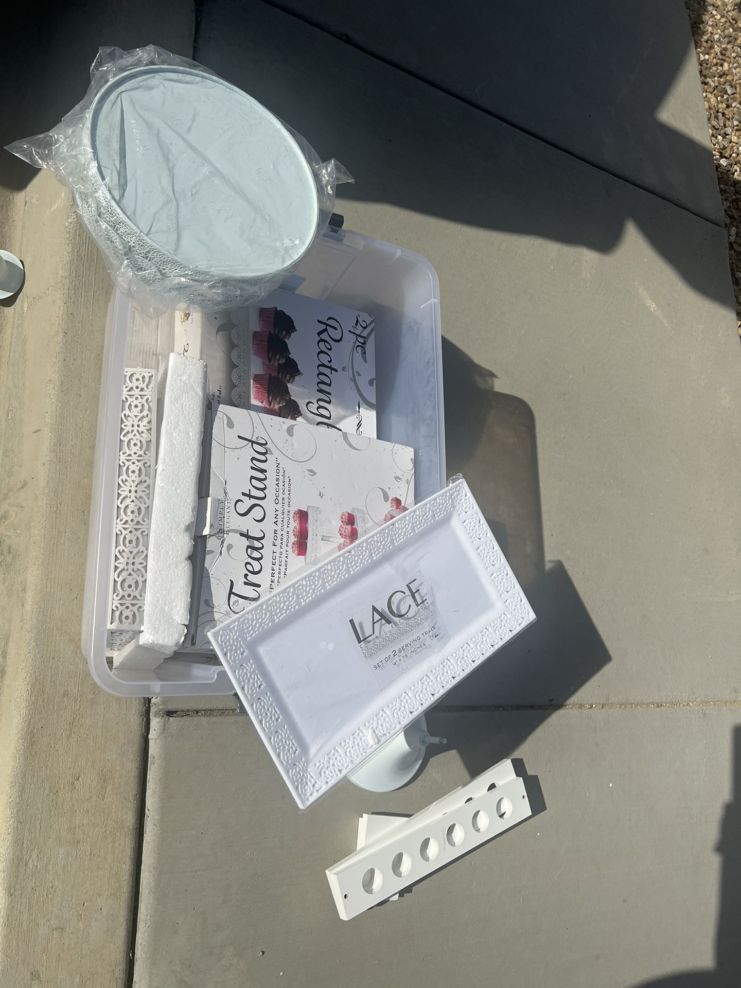 White Trays Candy Tables 