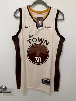 Stephen Curry Brand New Cream Stitched Jersey Adult M, L, XL, & 2XL