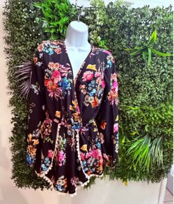 Black Floral Long Sleeve Romper