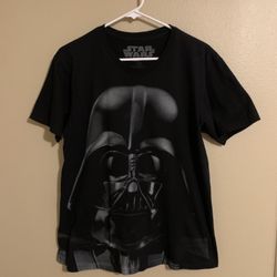 Men Darth Vader Star Wars Black Shirt Cotton Medium. Used Good Condition.