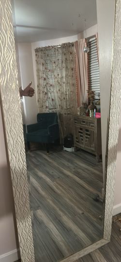 Full Length Golden Textured Mirror