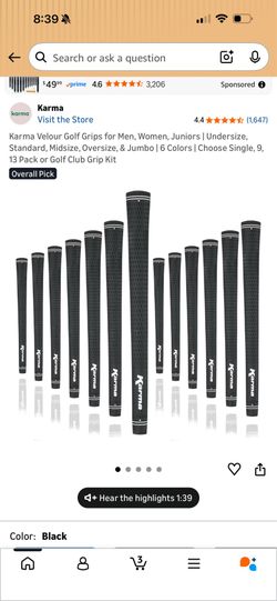 Karma golf grips