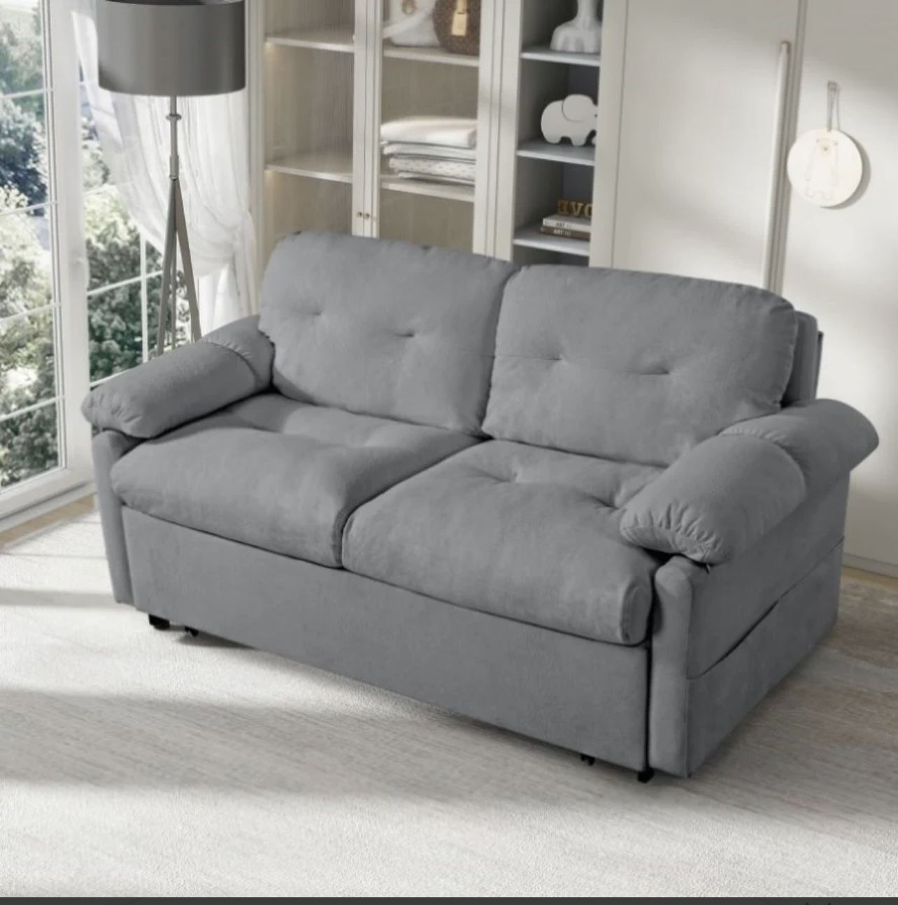 ZNTS Convertible Pull Out Sofa Bed Queen Size,