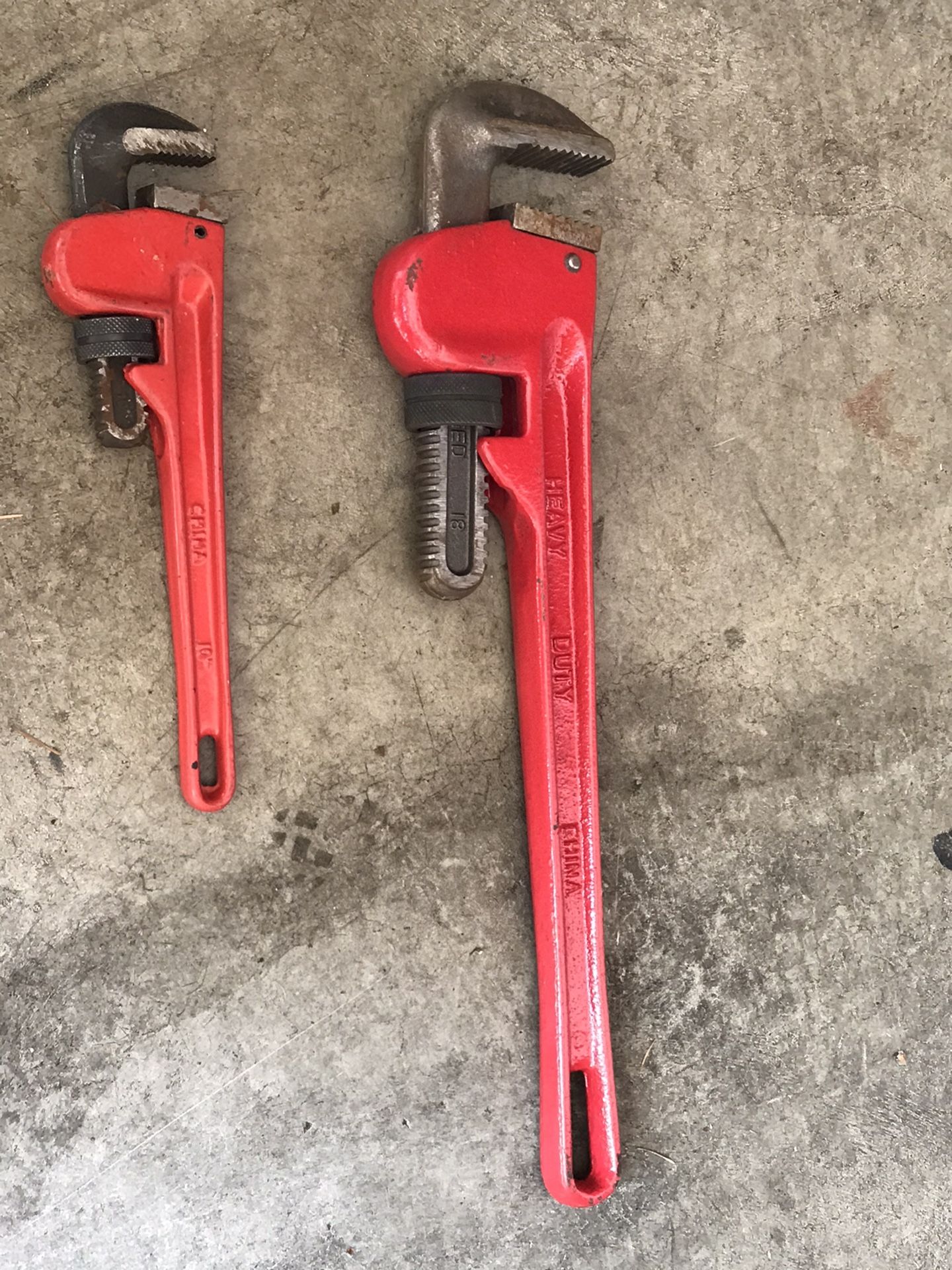 18” & 10” Pipe Wrench